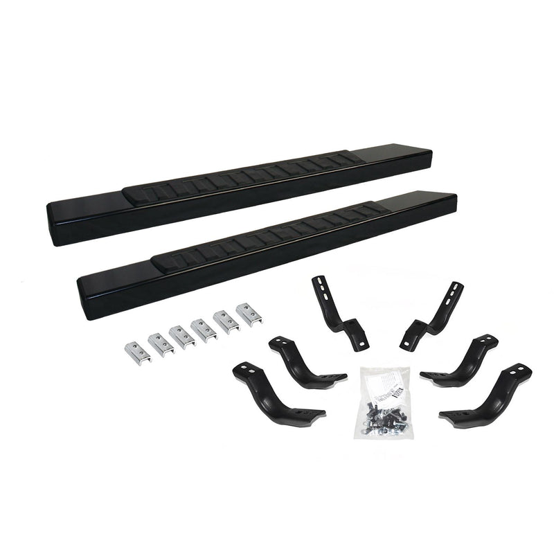 Go Rhino - 6862415680T - 6in OE Xtreme II Textured Black SideSteps Kit - 80in Long bars + Brackets