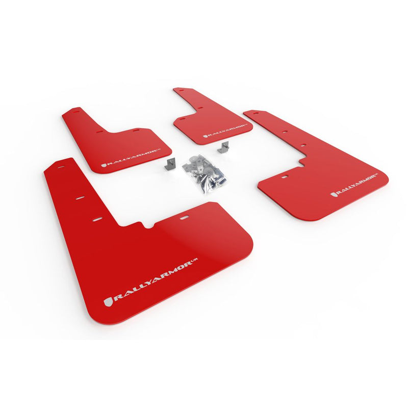 Rally Armor MF66-UR-RD/WH - 2020+ Subaru Outback - Red Mud Flap/White Logo