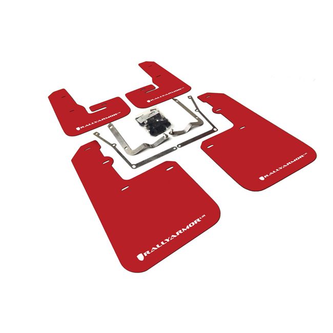 Rally Armor MF42-UR-RD/WH - 2015-2019 Volkswagen Jetta - Red Mud Flap/White Logo