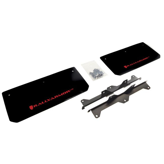 Rally Armor MF38-UR-BLK/RD - 2015-2016 Polaris Slingshot SL SL LE - Black Mud Flap/Red Logo