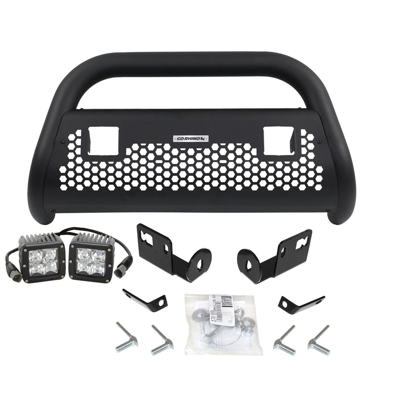 Go Rhino - 5588211T - RHINO! Charger 2 Light Ready RC2 LR Bull Bar Mounting Brackets & Lights