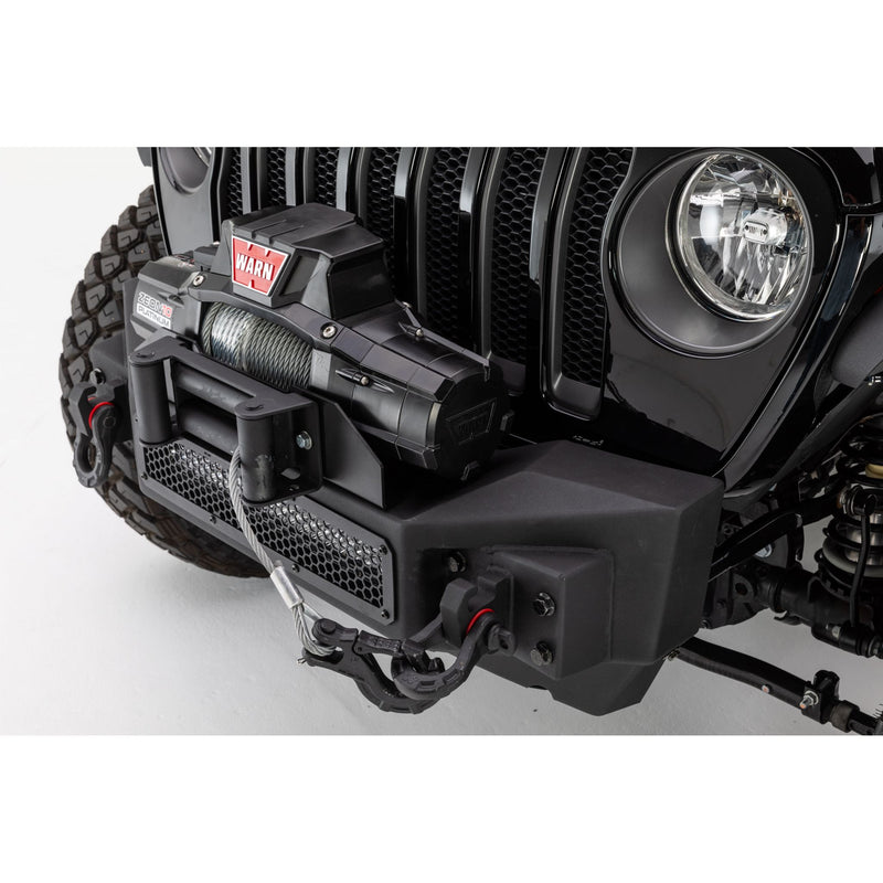 Go Rhino - 331100T - Rockline Winch & LED Ready Front Stubby Bumper JK JL and JT Wrangler