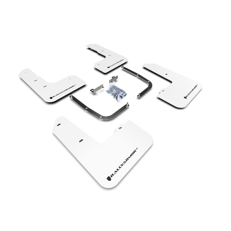 Rally Armor MF57-UR-WH/BLK - 2019+ Hyundai Veloster Veloster N - White/Black Logo