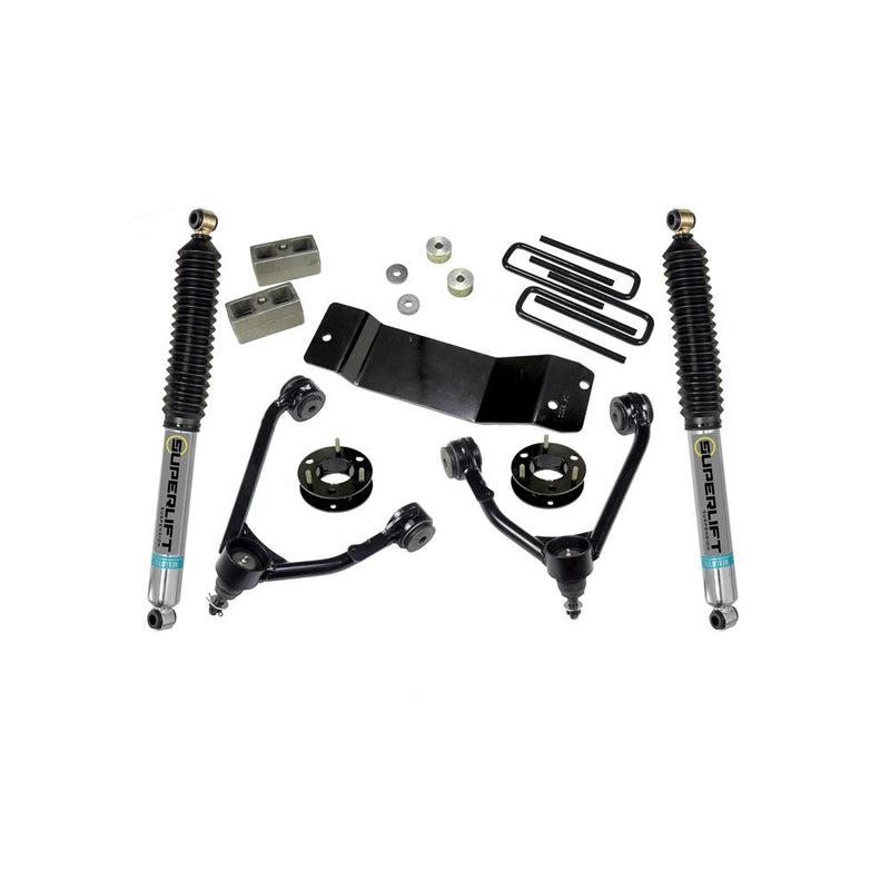 SUPERLIFT LIFT KIT GM 1500 14-18 3.5'' ALUMINUM UPPER ARM 4WD BILSTEIN