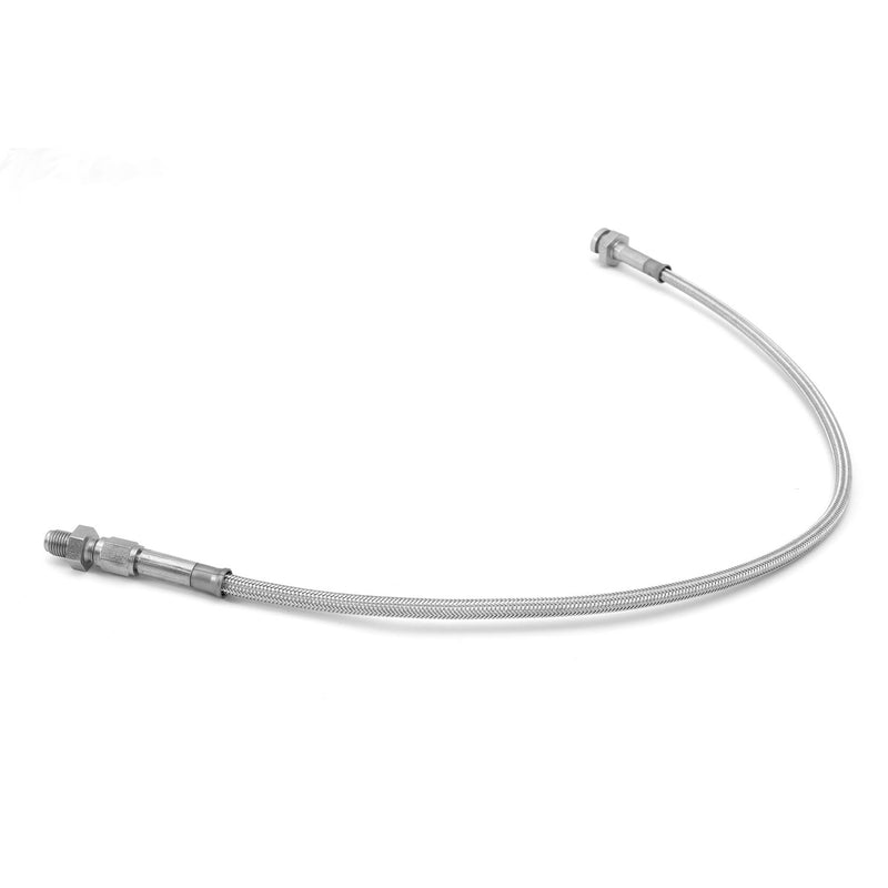 Front Brake Hoses Stainless Steel Drum; 74-77 Jeep CJ5/CJ6