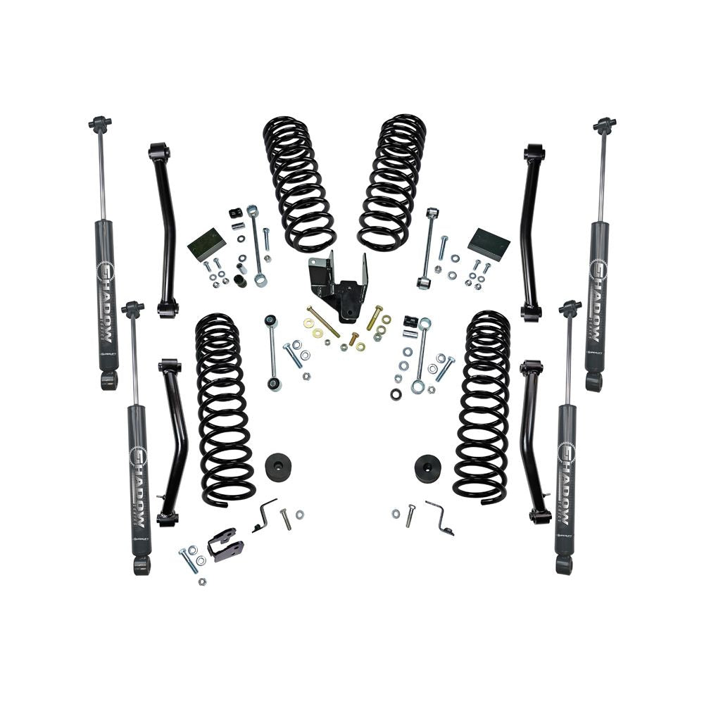 SUPERLIFT 4 Inch Dual Rate Coil Spring Lift Kit w/ SHADOW SERIES SHOCK