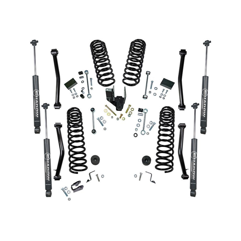 SUPERLIFT 4 Inch Dual Rate Coil Spring Lift Kit w/ SHADOW SERIES SHOCKS