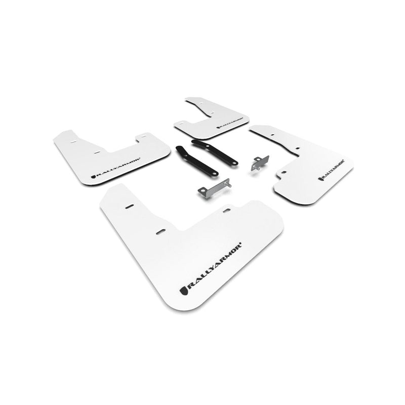 Rally Armor MF59-UR-WH/BLK - 2019+ Hyundai Elantra Elantra GT N-line i30 N - White/Black Logo