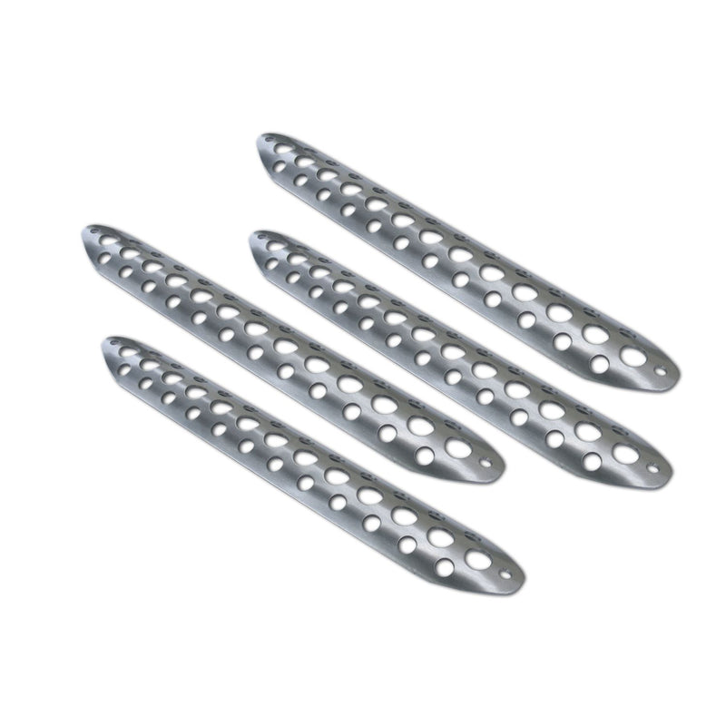 Go Rhino - D30003S - Dominator D3 Modular Scuff Pads (4 large) - Silver aluminum