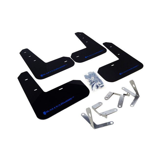 Rally Armor MF23-UR-BLK/BL - 2013-2016 Toyota FR-S / 2013-2019 Subaru BRZ - Black Mud Flap/Blue Logo
