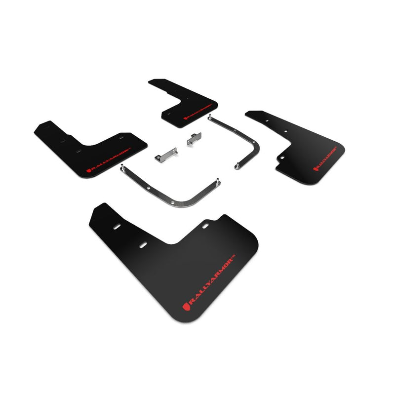 Rally Armor MF58-UR-BLK/RD - 2019+ Hyundai Veloster Veloster Turbo 2.0 R-Spec - Black Mud Flap/Red Logo