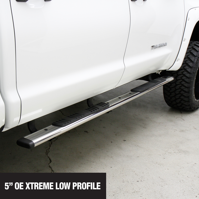 Go Rhino - 685490467PS - 5in OE Xtreme Low Profile SideSteps Kit - 67in Long Stainless Steel + Brackets